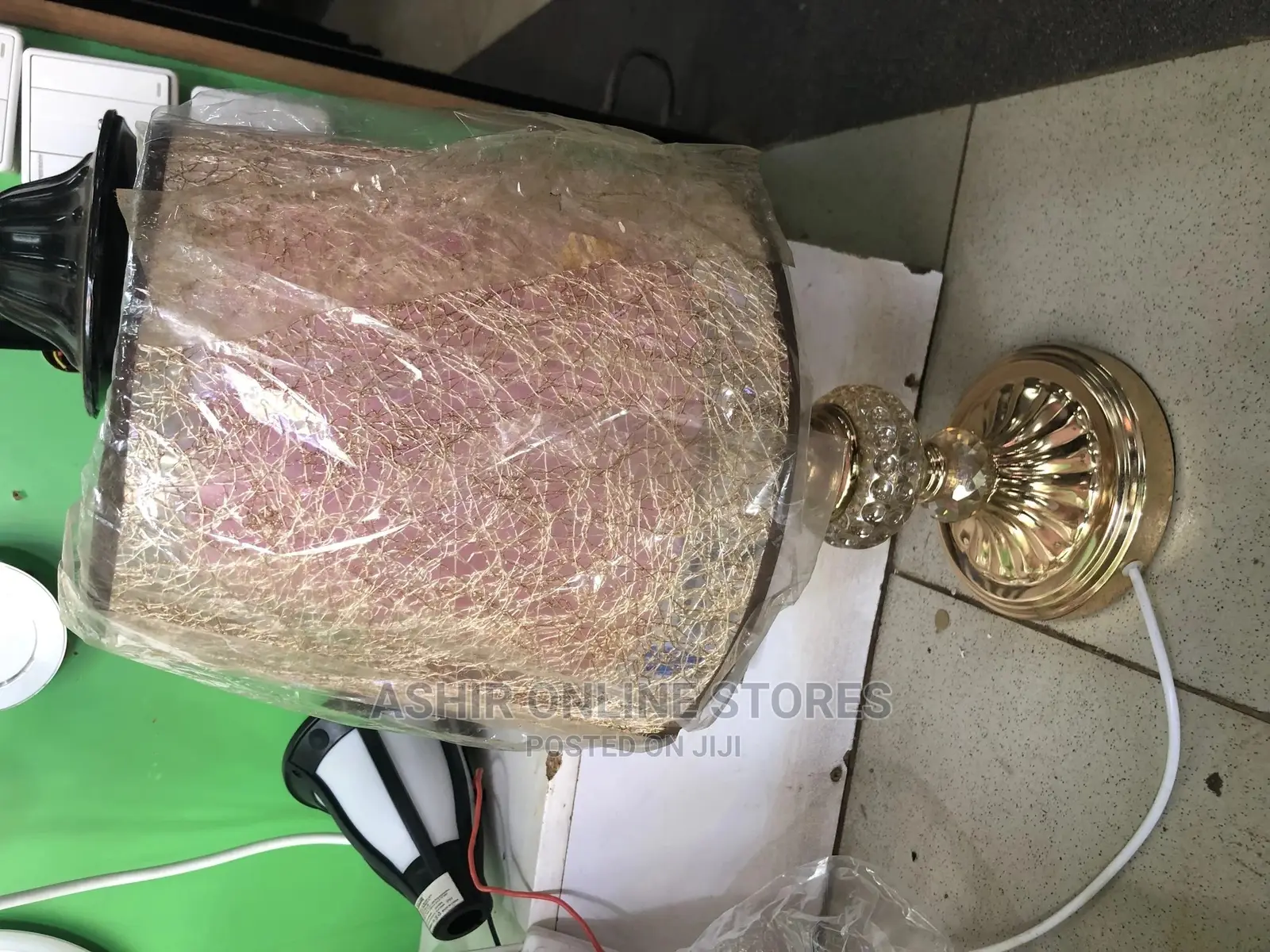 Bedside Lamp in Goldish Colour