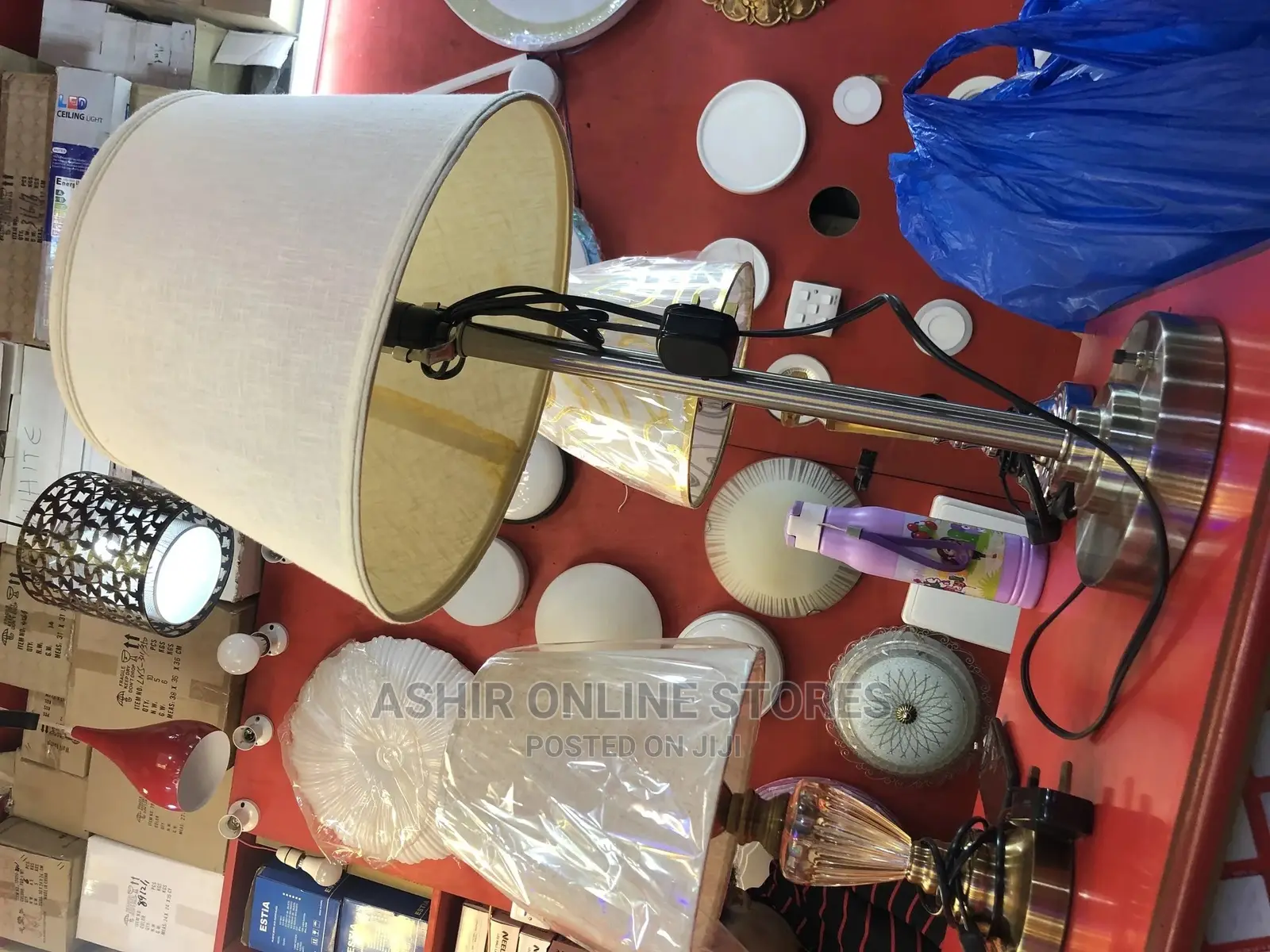 White /Silver Bedside Lamp