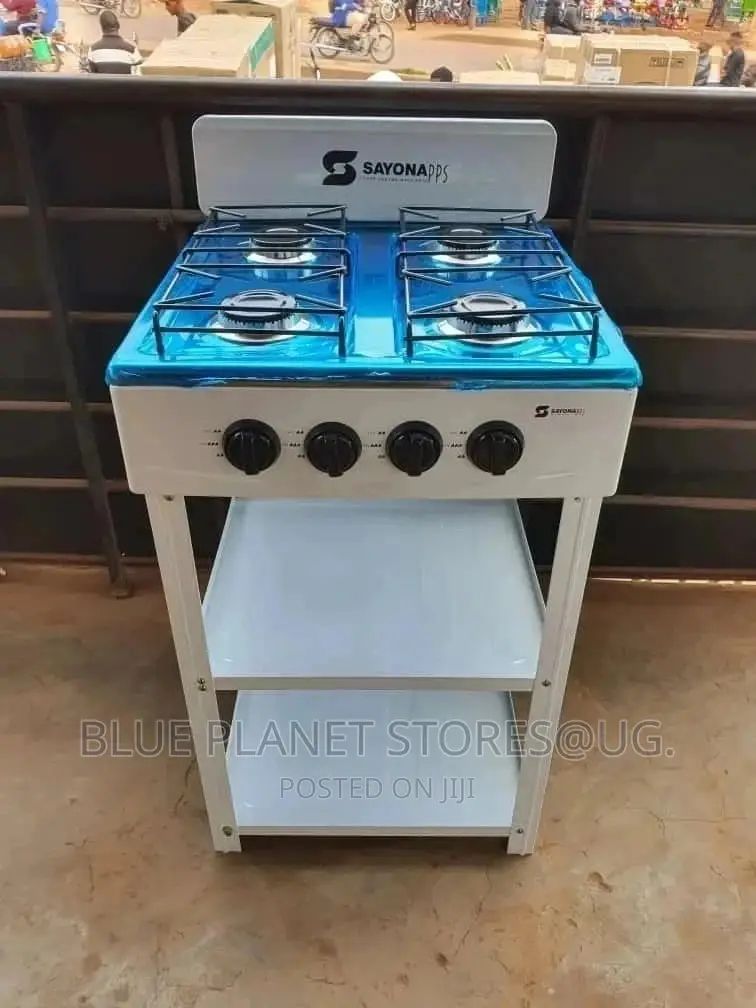 Sayona 4 Burner Gas Stove With Stand/Cabin Racks || SGB-4464