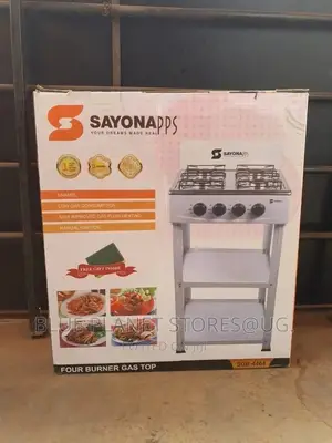 Sayona 4 Burner Gas Stove With Stand/Cabin Racks || SGB-4464