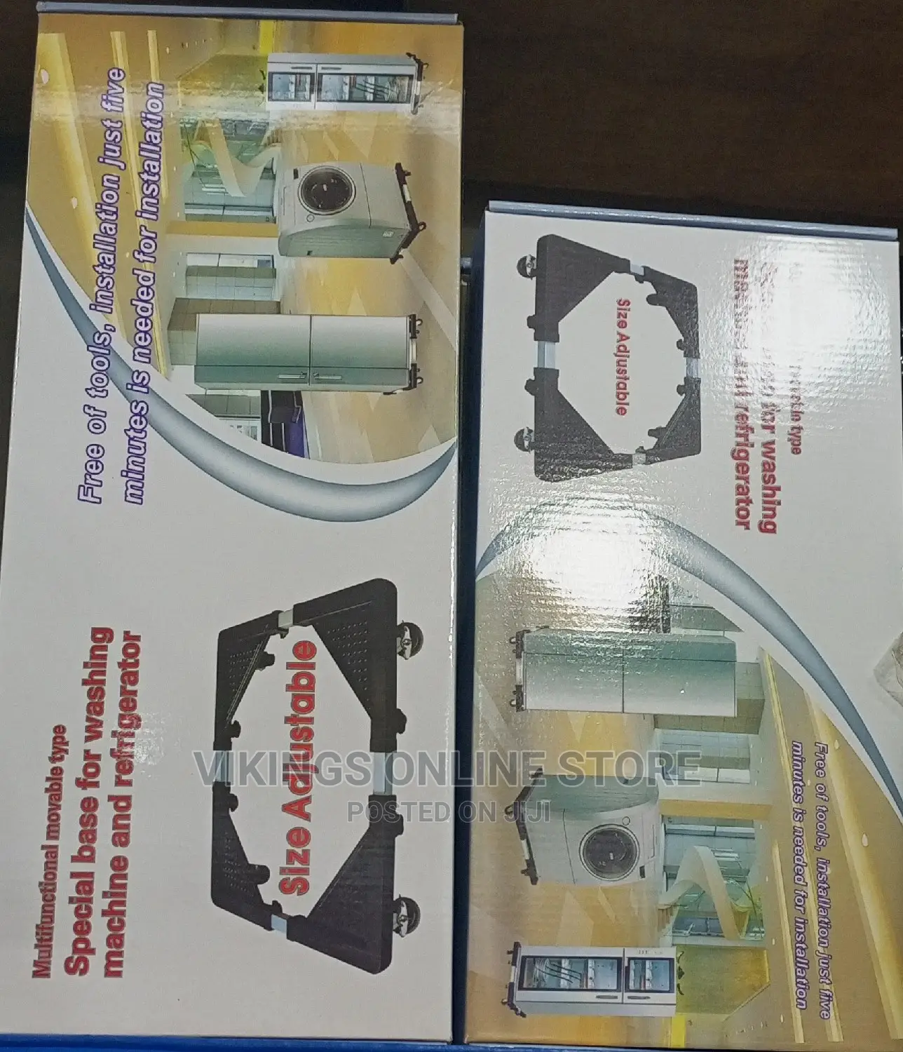 Movable Washing Machine and Refrigerator Stand.