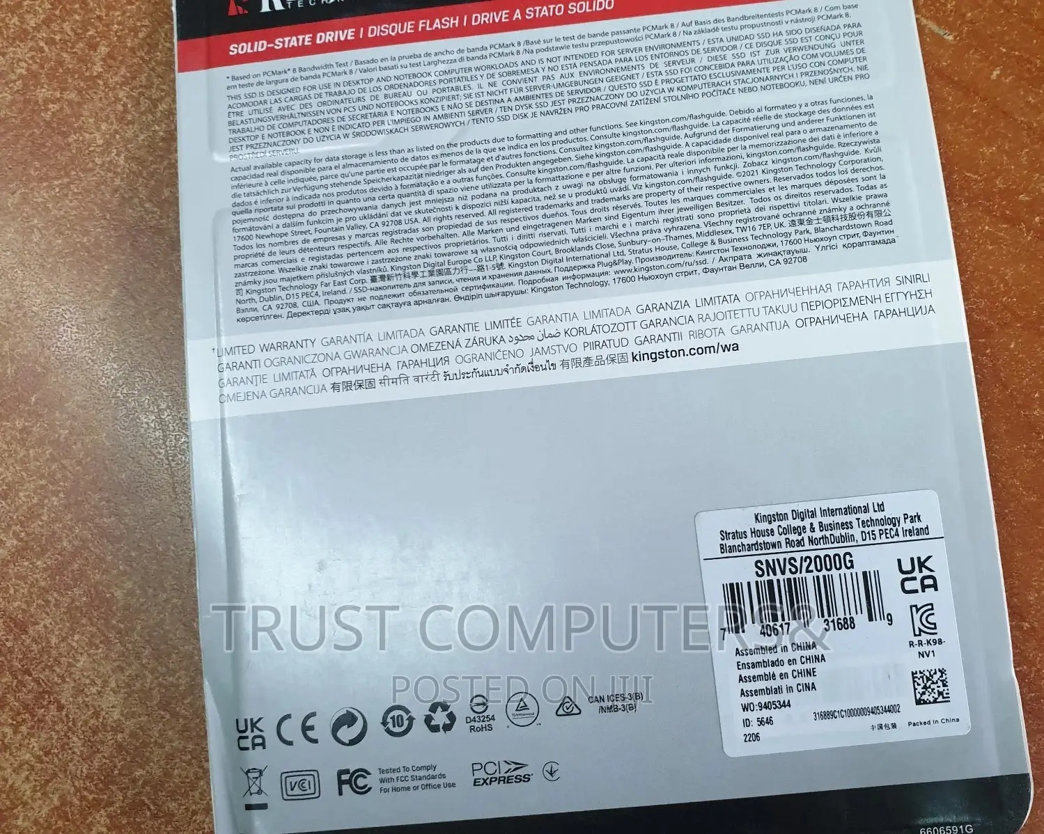 2tb Nvme Kingston SSD