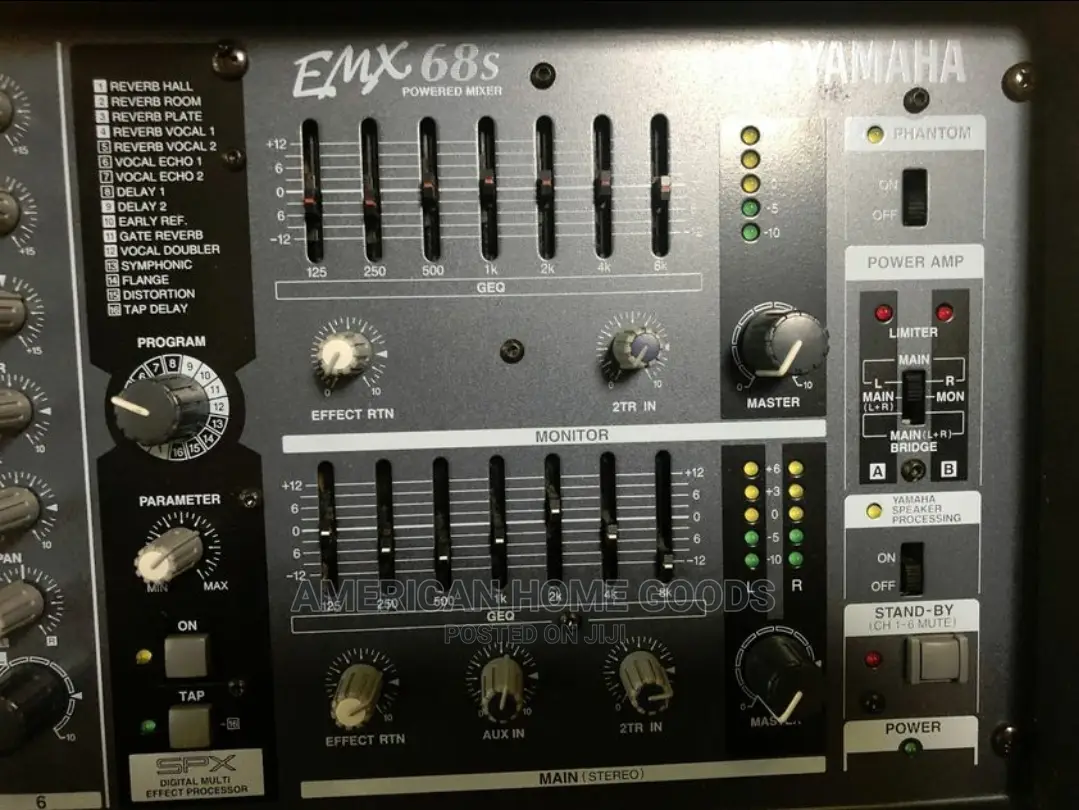Yamaha Mixer EMX 68s - Powered Amp/Mixer, All in One Setup