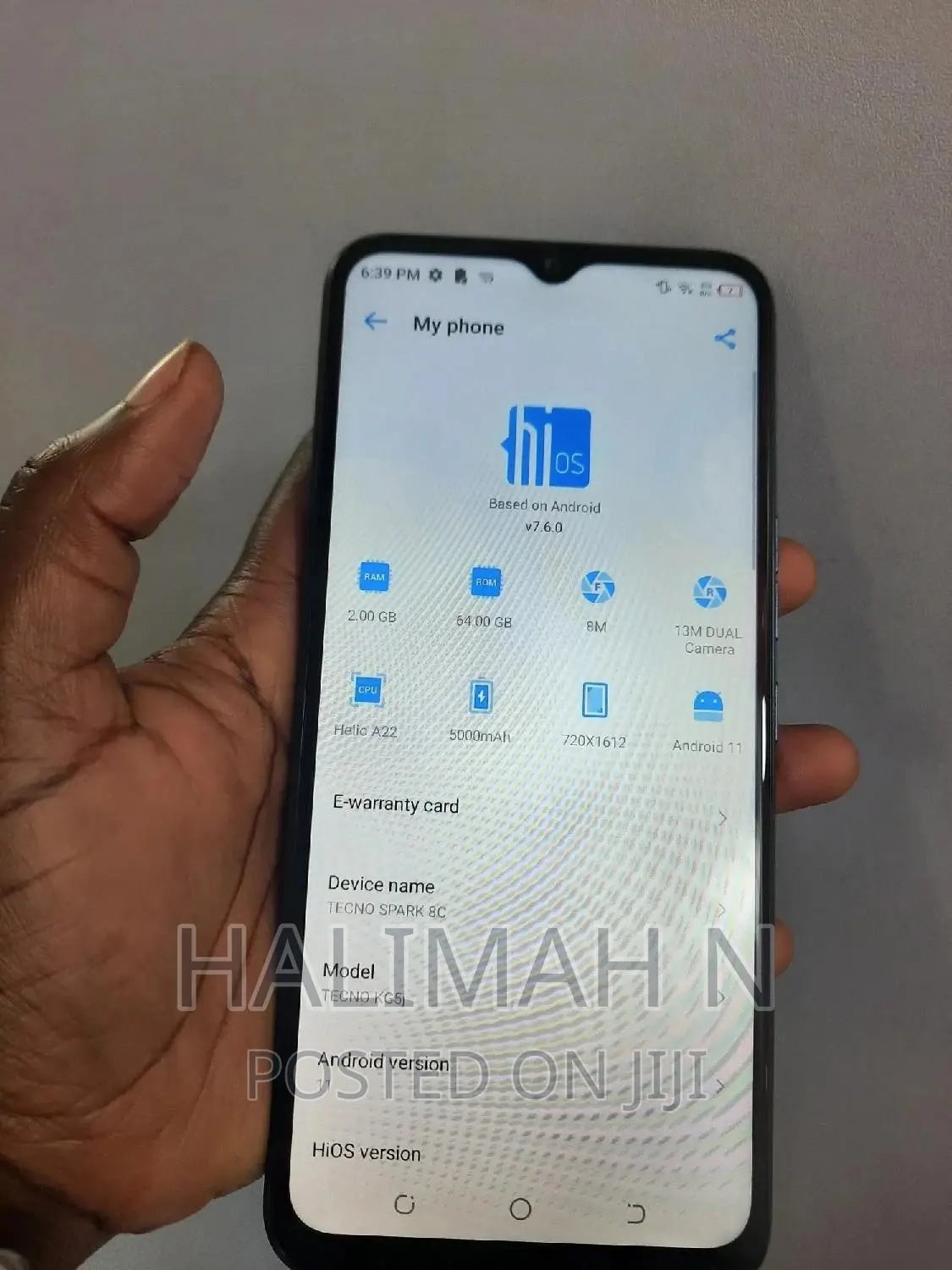 Tecno Spark 8C 64 GB Gray