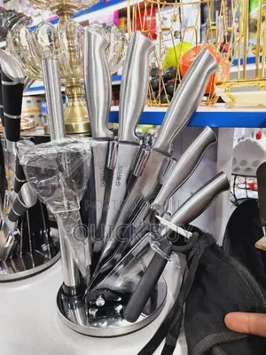 9 Pcs Knife Set With Rotating Table