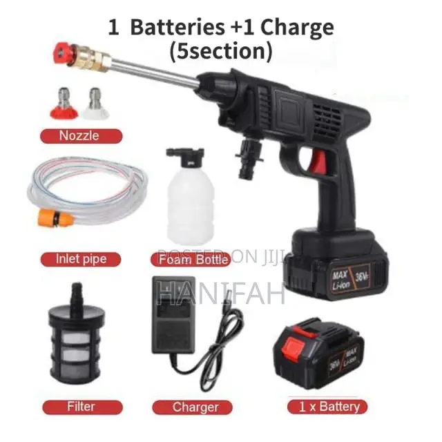 Rechargeable High Pressure Car Washer Gun