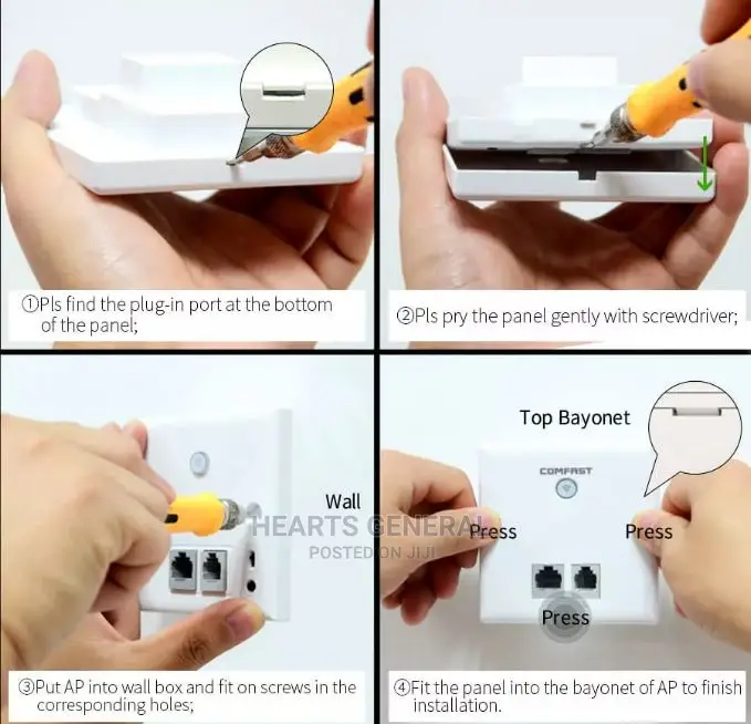 Dual Band In-wall Wireless Access Point (750mbps Speed)