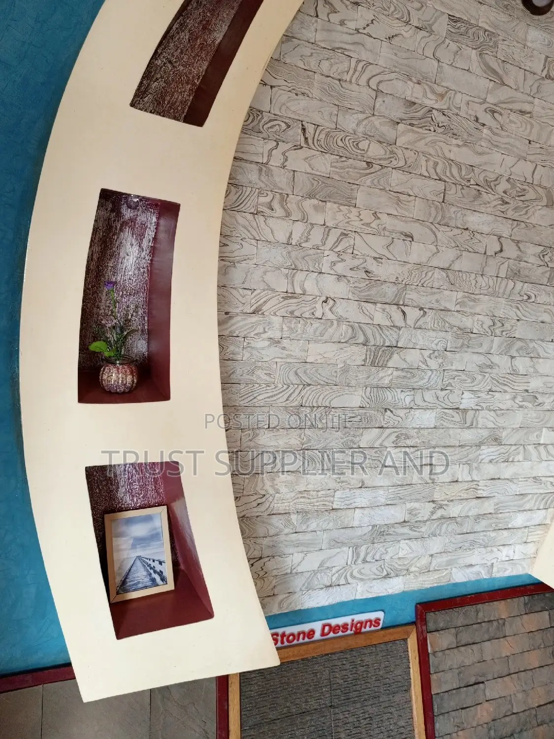 Tv Unit Gypsum Ceiling Stones