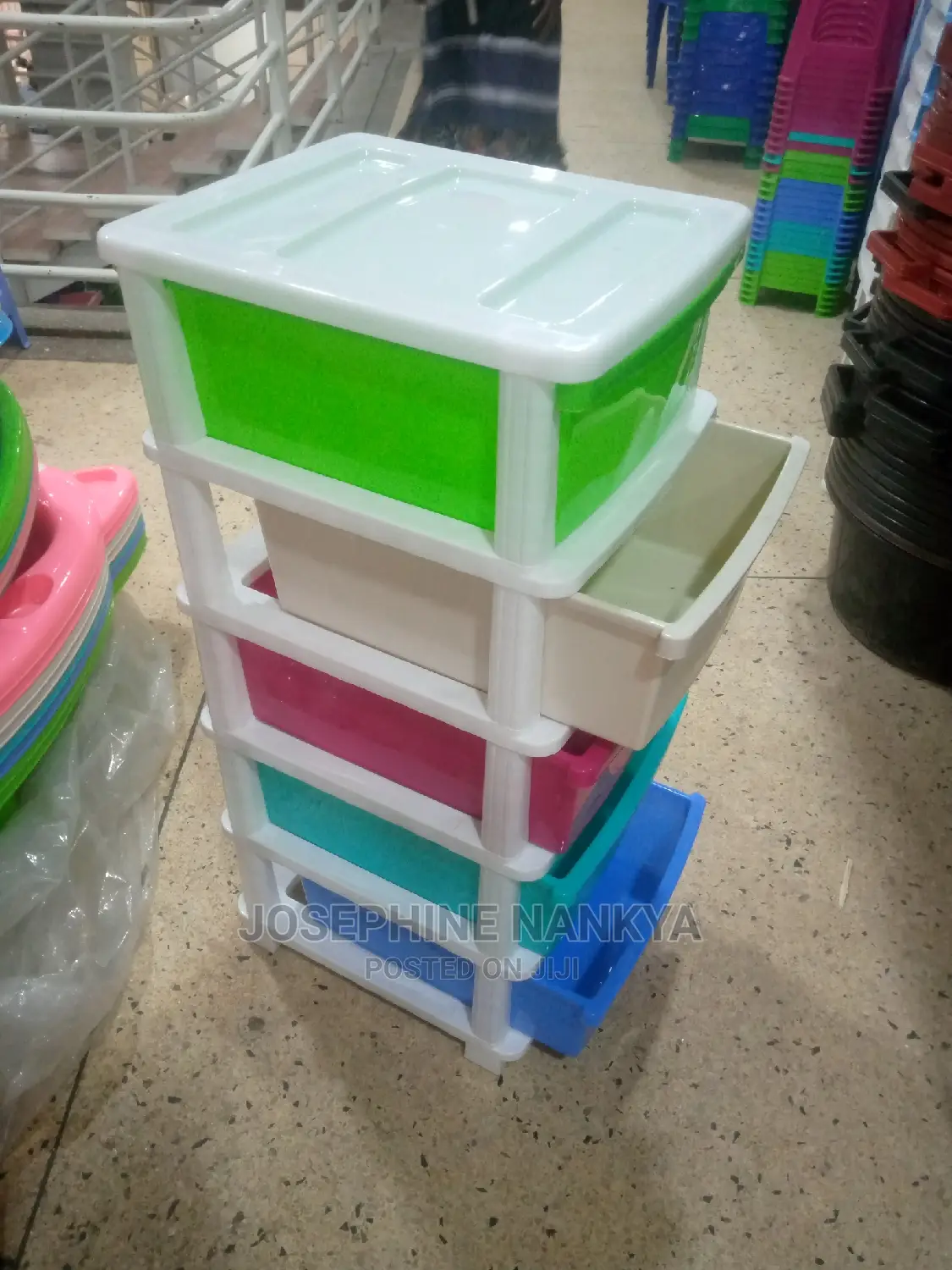 Plastic Drower, or Trolly With Five Shelves
