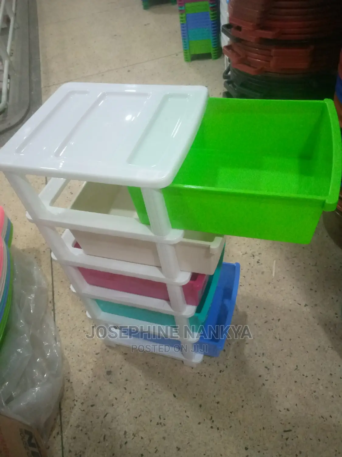 Plastic Drower, or Trolly With Five Shelves