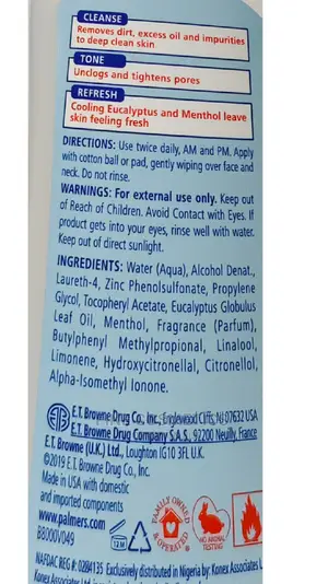 Palmers Skin Success Deep Cleansing Face Astringent Cleanser