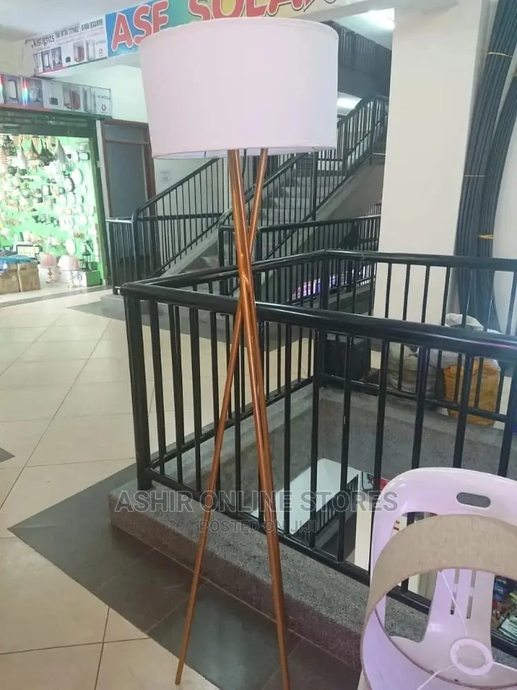 Black and White Floor Bedside Lamp