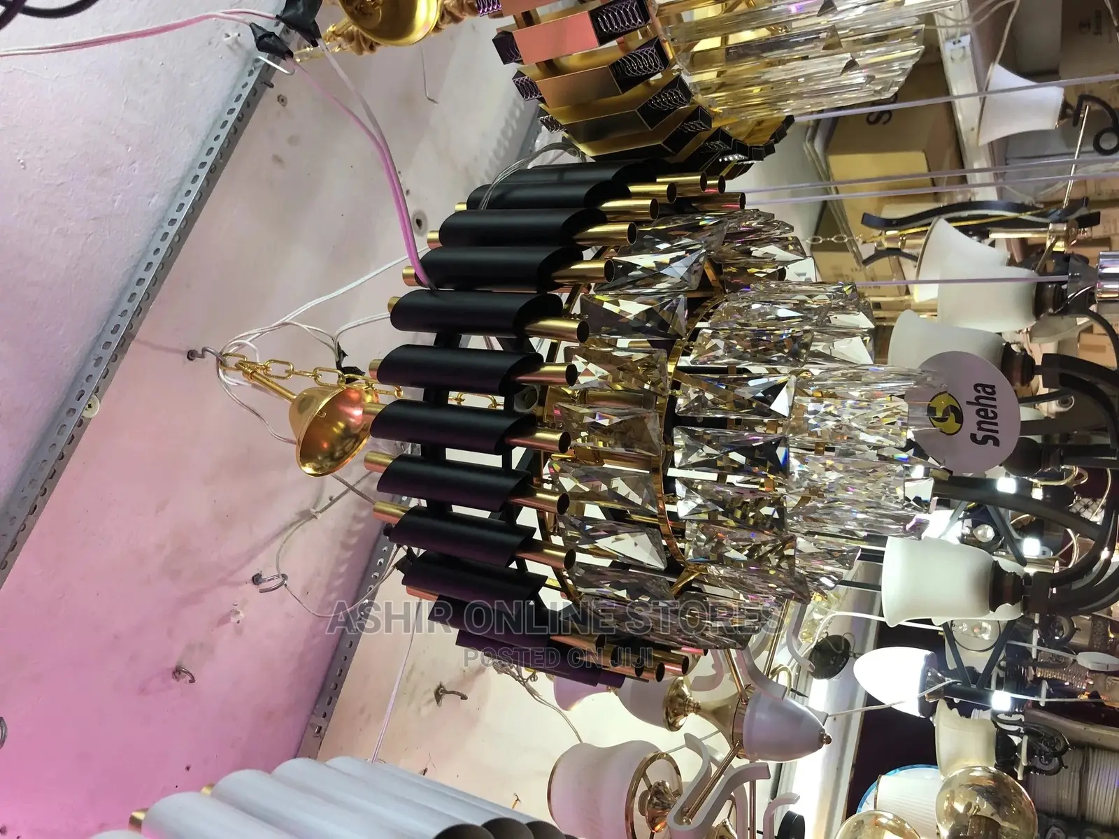 Black and Diamond Ceiling Light