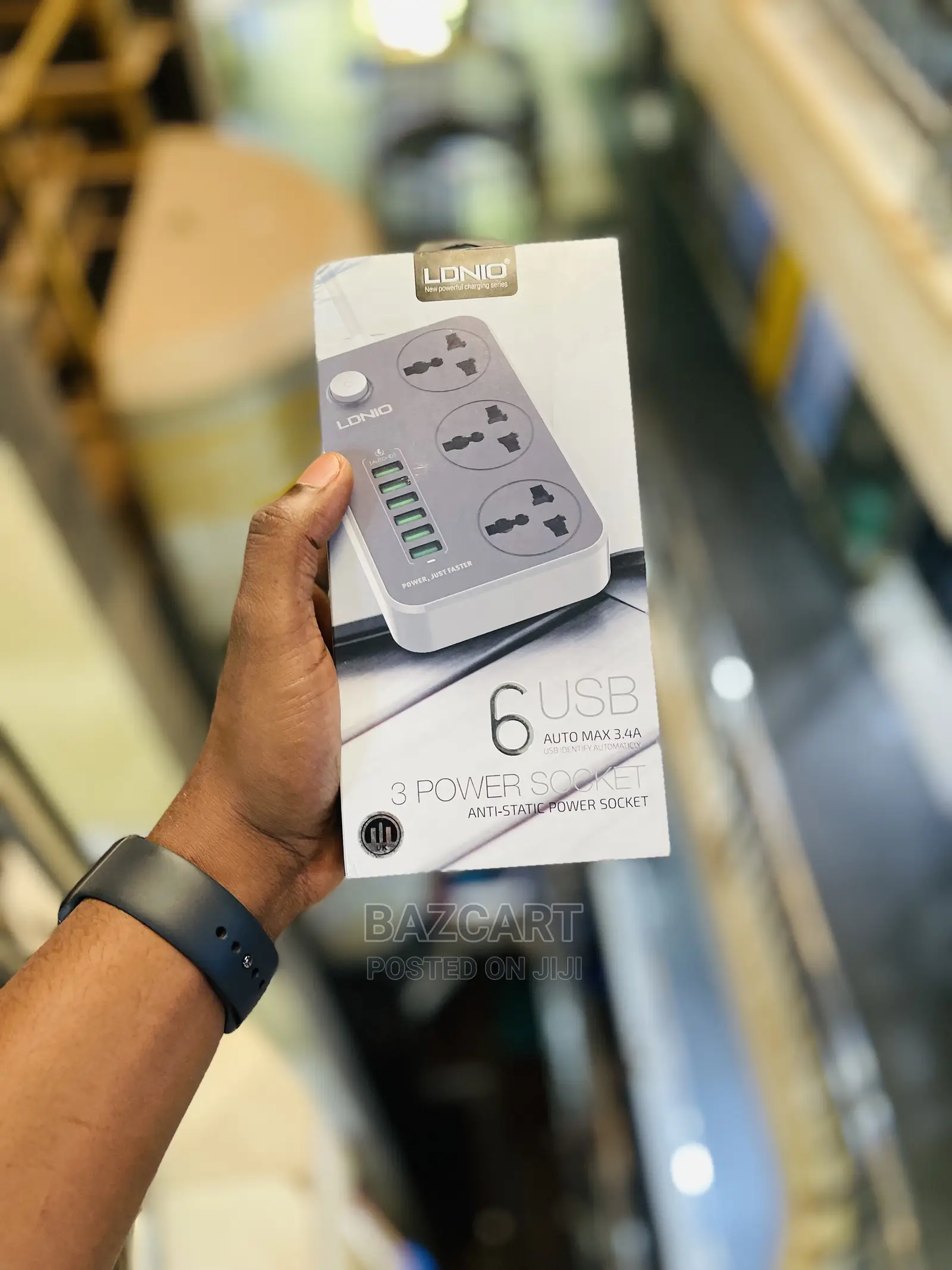 3 Way Socket Extension With 6 Usb Charging Ports