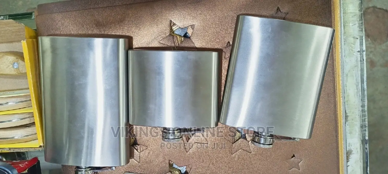 Hip Flasks of Various Sizes.