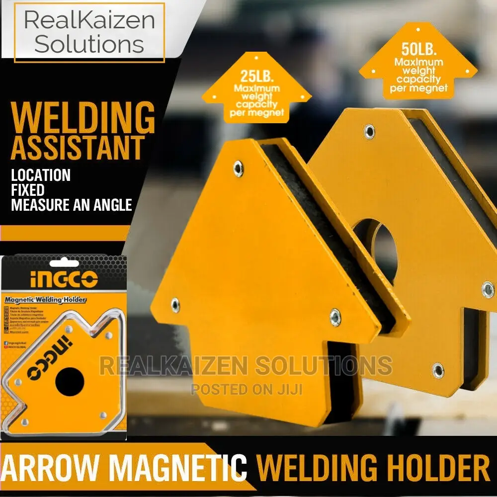 INGCO Heavy Duty Insulated Steel Welding Magnet Holder 2pcs