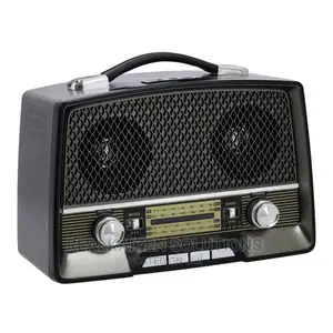 GEEPAS Rechargeable Retro Fm Bt Mp3 Aux USB TF Ac/Dc Radio