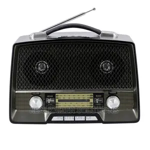 GEEPAS Rechargeable Retro Fm Bt Mp3 Aux USB TF Ac/Dc Radio
