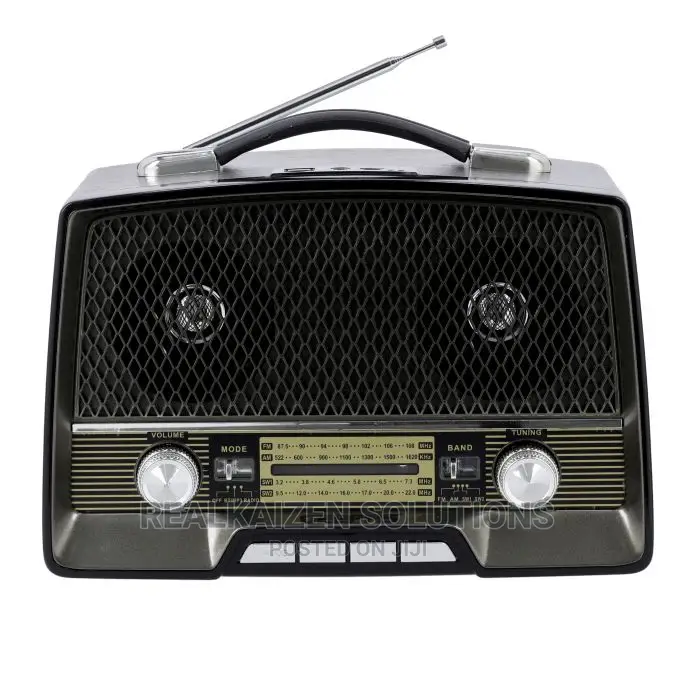 GEEPAS Rechargeable Retro Fm Bt Mp3 Aux USB TF Ac/Dc Radio