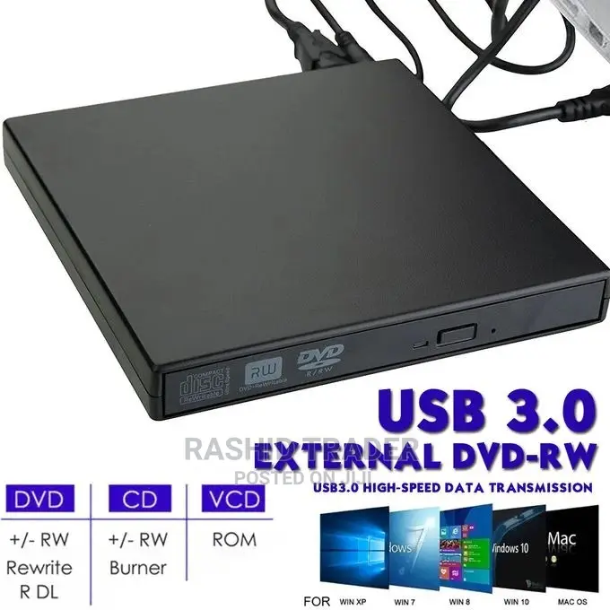 Mobile External DVD Reader and CD Writer