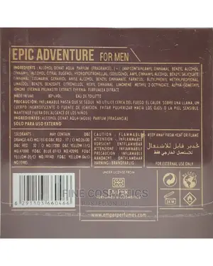 Original Epic Adventure Eau De Toilette Perfume for Men 100m