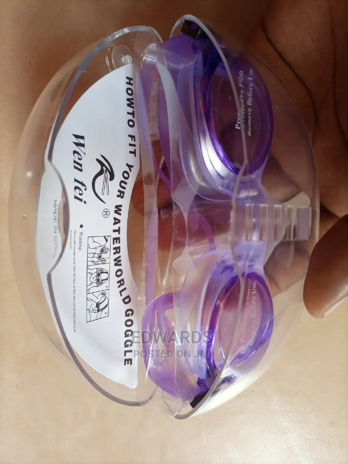 Purple Swimming Goggles 2