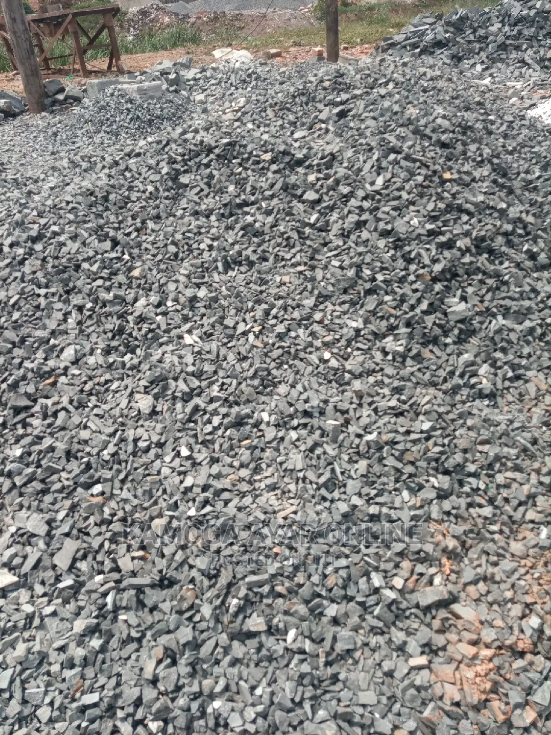 White and Black Broken Stones
