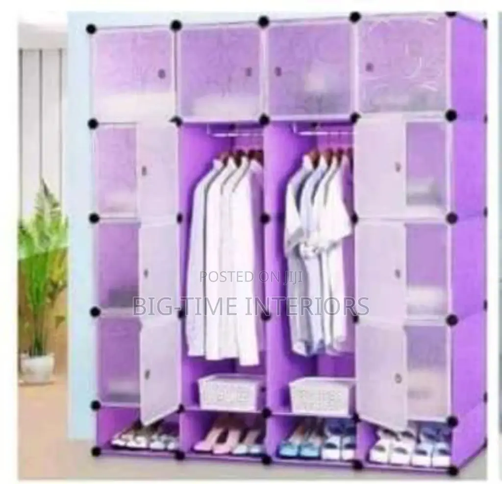 4 Column Plastic Wardrobe