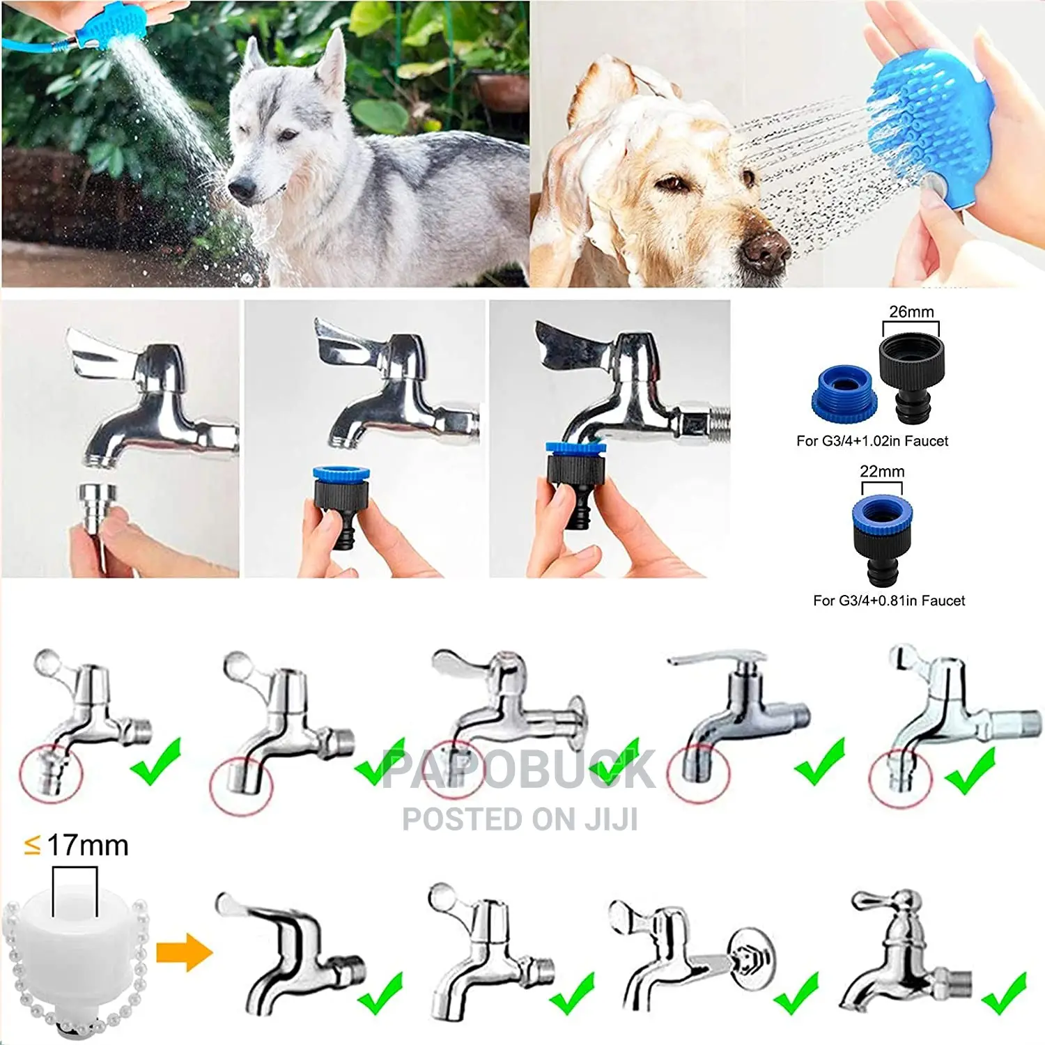 Dog Bath Brush Sprayer and Scrubber
