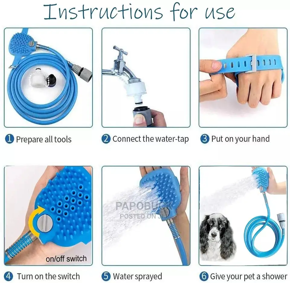 Dog Bath Brush Sprayer and Scrubber