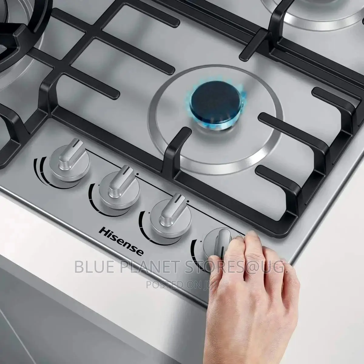 Hisense "60cm" 4 Gas Burner Hob || Gm663xb | Stainless Steel