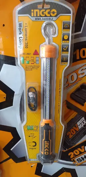 Ingco HWL36008LI Rechargeable Lithium-Ion USB Work Lamp
