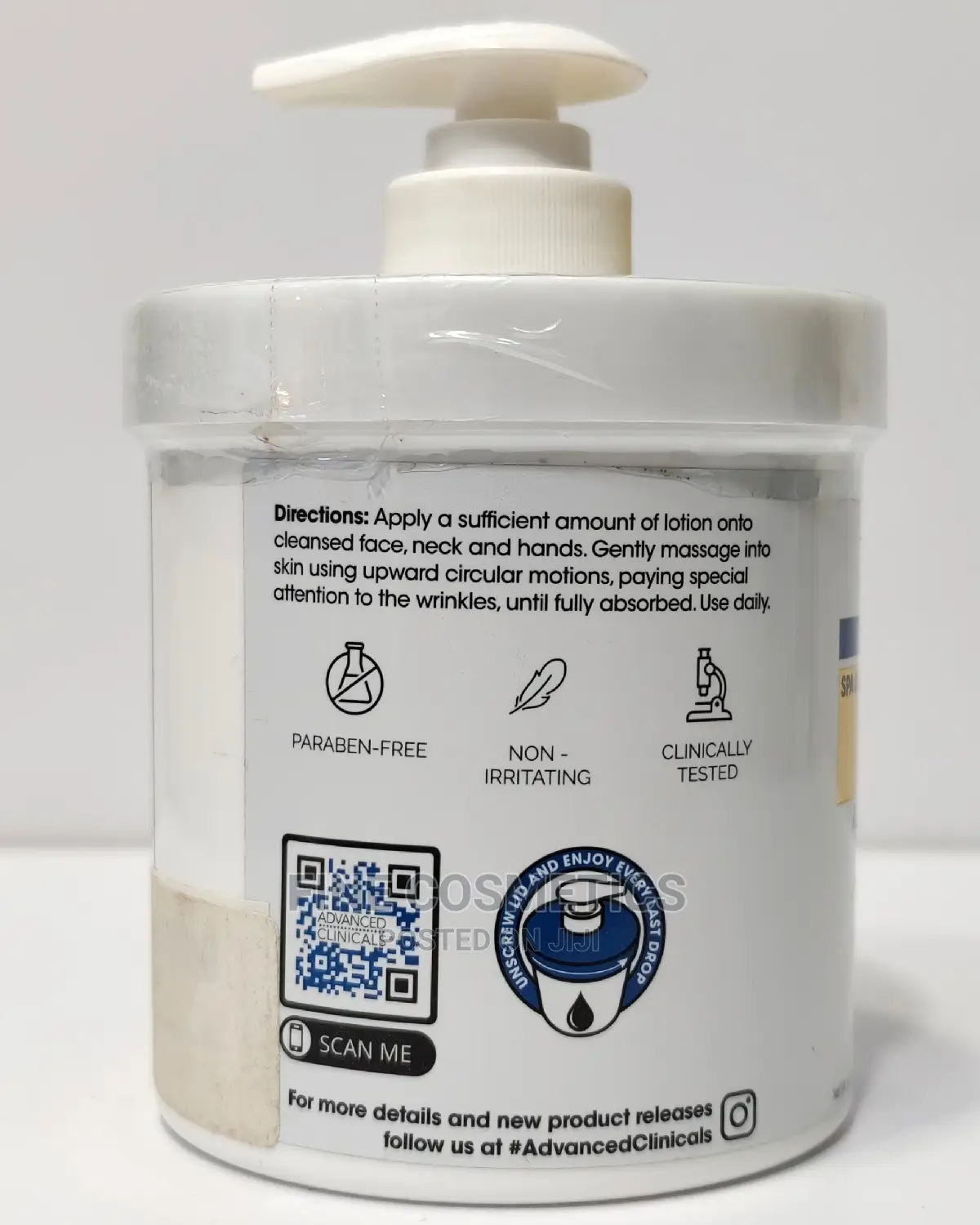Advanced Clinicals Retinol Cream Face Body Moisturizer