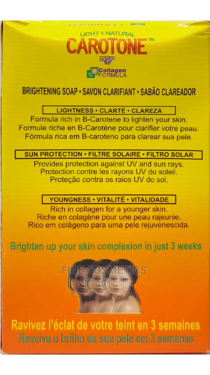 Carotone Light Natural Brightening Soap Wit Collagen Fomula