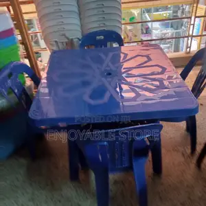 Plastic Set of Square Table and Chairs