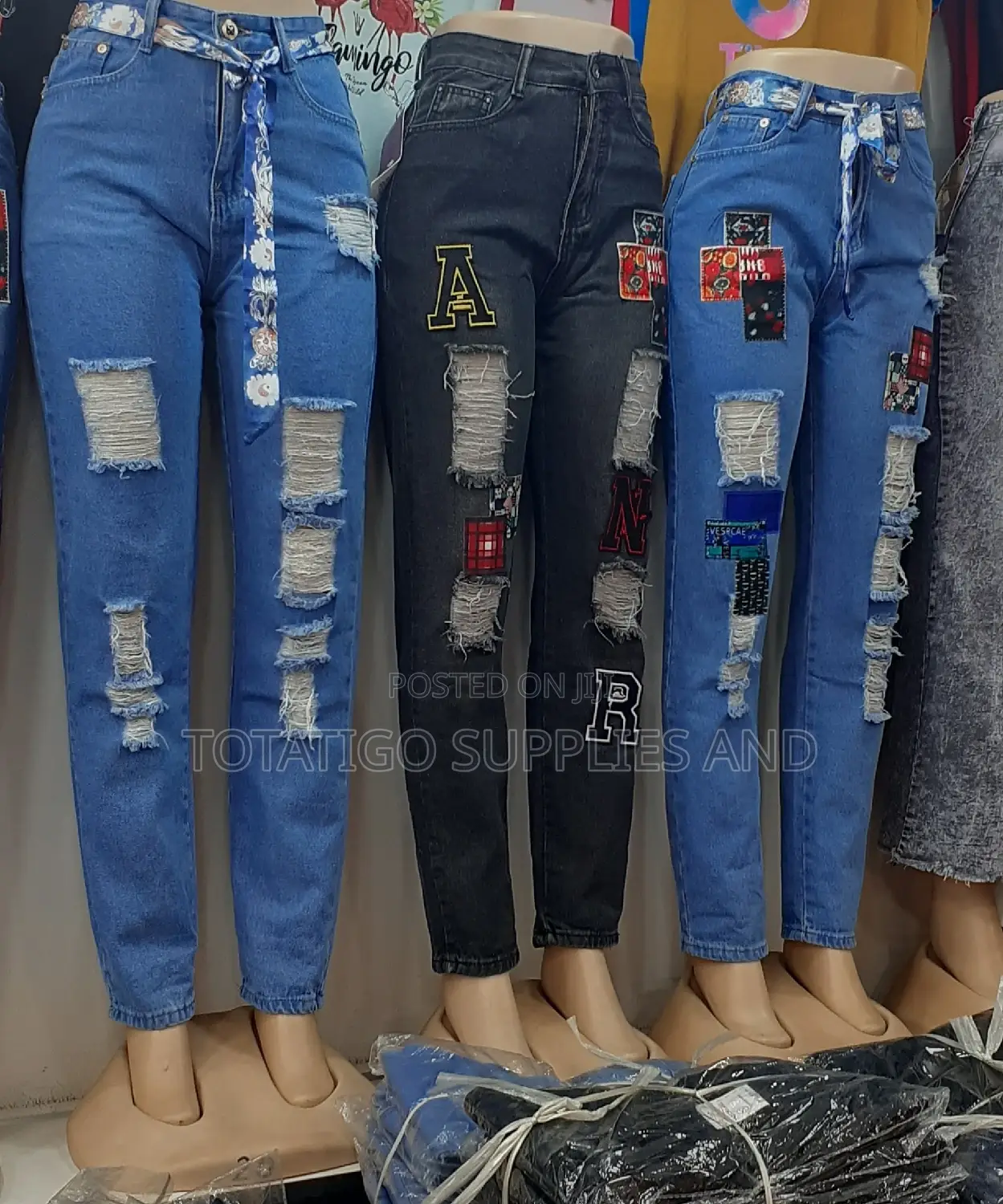 Strong Damaged Ladies Jeans
