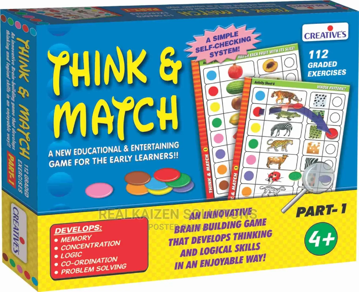 CREATIVES Educational Think and Match Icard Game Board