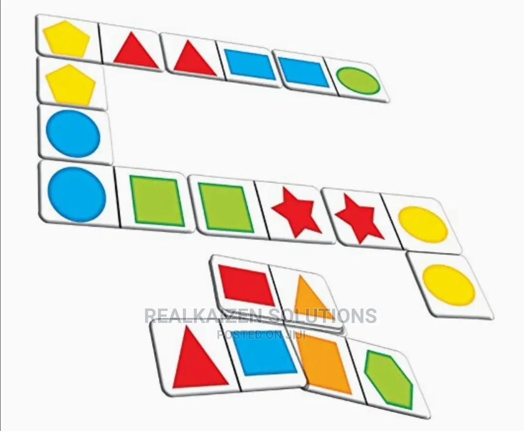 CREATIVES Educational Dominoes Shapes and Colours Card Game