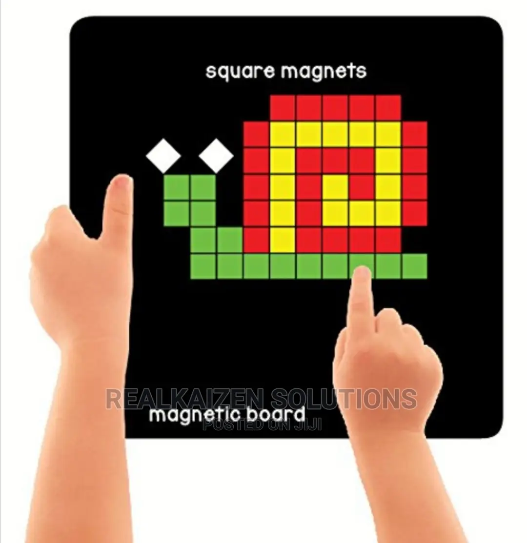 PLAY PANDA Colourful Magnetic Square Puzzles Gameboard