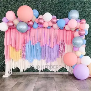 Tinsel Metallic Foil Fringe Curtains Backd