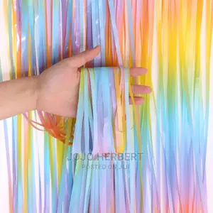 Tinsel Metallic Foil Fringe Curtains Backd