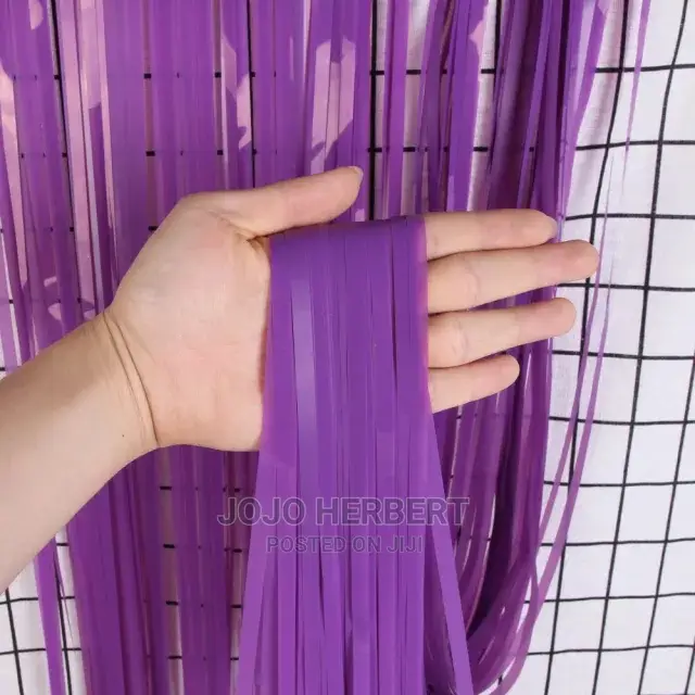 Tinsel Metallic Foil Fringe Curtains Backd