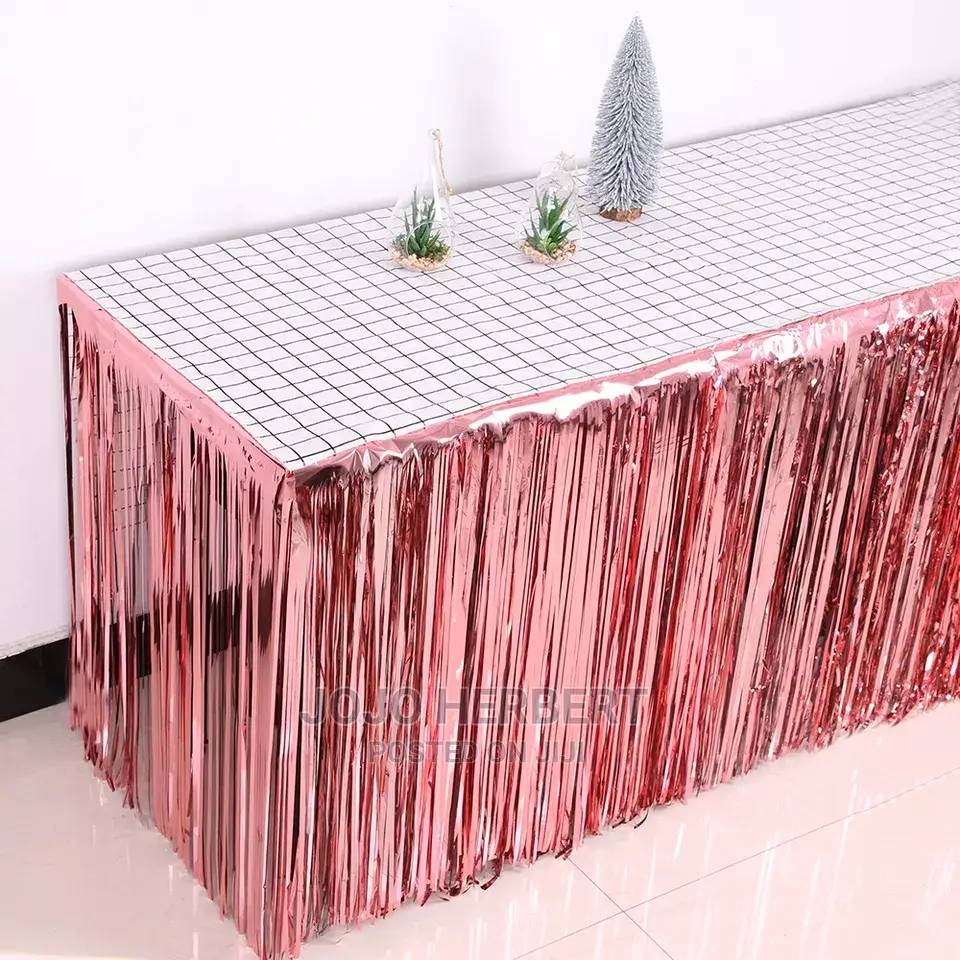 Tinsel Metallic Foil Fringe Curtains Backd