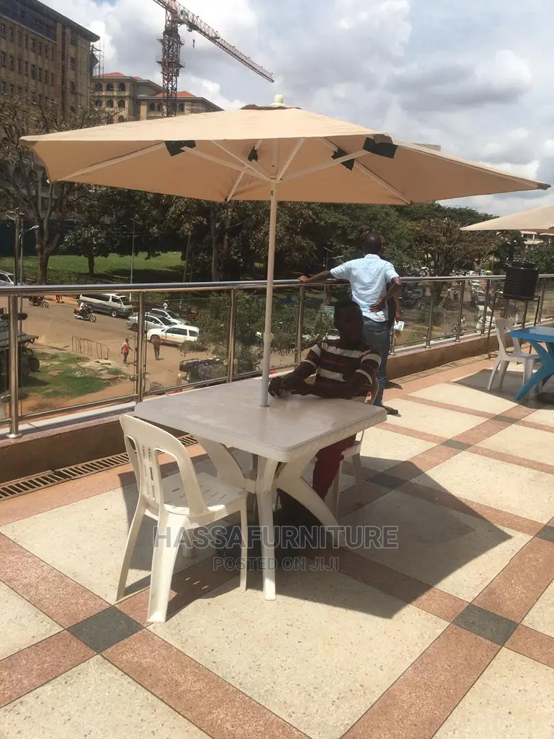 Outdoor Set of Table and Umbrella
