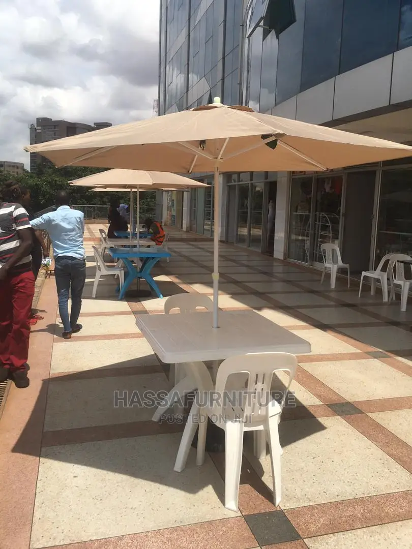 Outdoor Set of Table and Umbrella