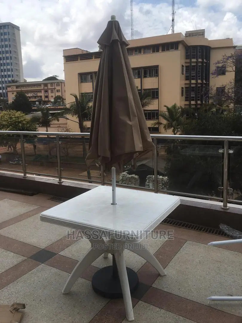 Outdoor Set of Table and Umbrella