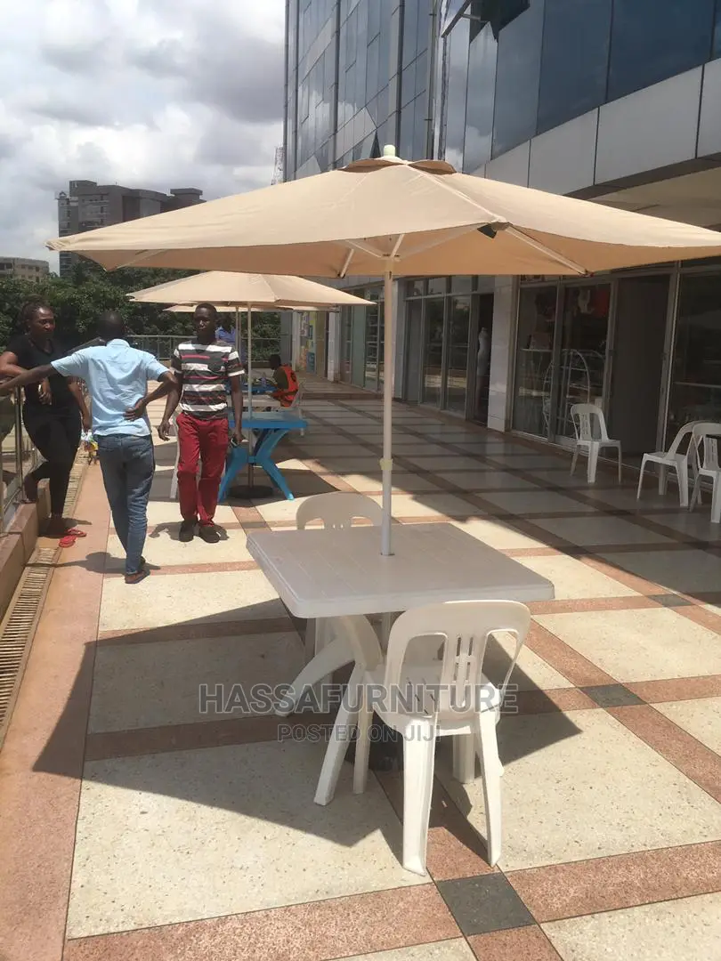 Outdoor Set of Table and Umbrella