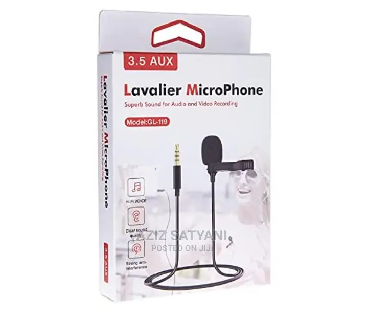 3.5AUX Lavaler Condsr Microphne For Avdo And Vdo Recording