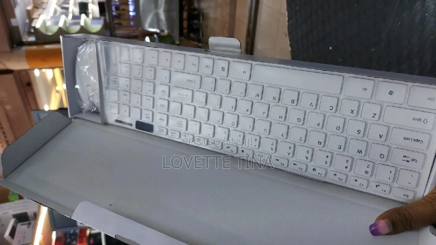 White Wireless Keyboard and Mouse