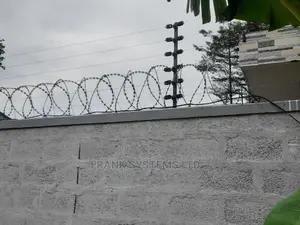 Electric Fence System With Razor Wire 